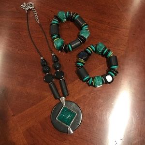 Necklace with matching bracelets
